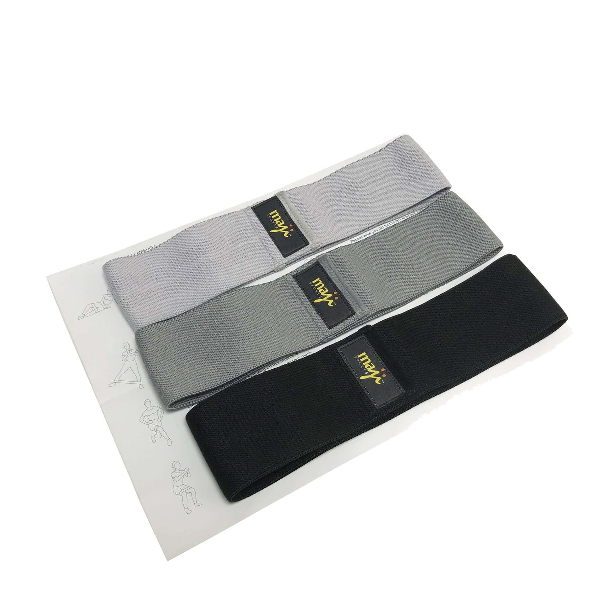 Pack of Three Booty Bands - One Size 3 Weights