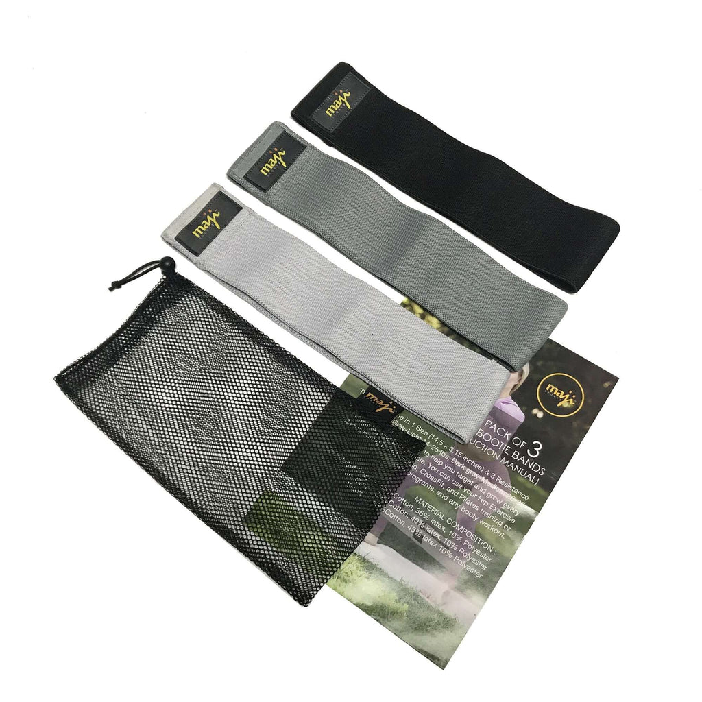 Pack of Three Booty Bands - One Size 3 Weights