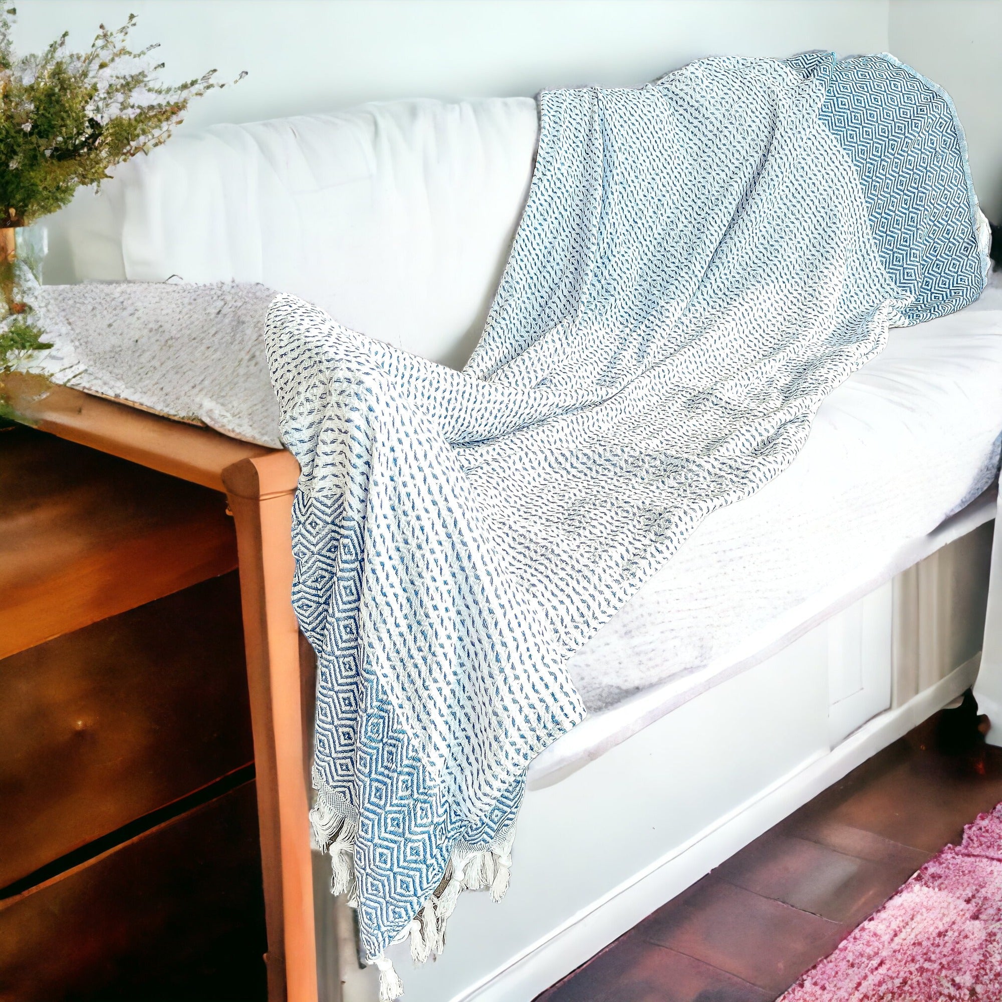 XL Turkish Cotton Towel 200 GSM Oversized Bath Beach Swim Hair Picnic Throw